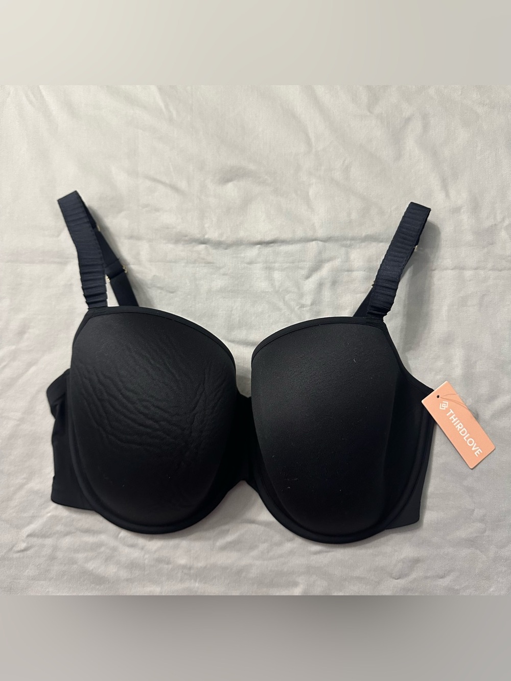 NWT ThirdLove 24/7 Classic T-Shirt Bra Black 36G Memory Foam Underwire